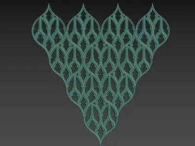 Seamless Gothic pattern 5 3D print model