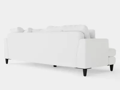 Los Angeles sofa off-white Low-poly 3D model