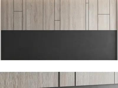 Decorative wall panel set 19 3D model