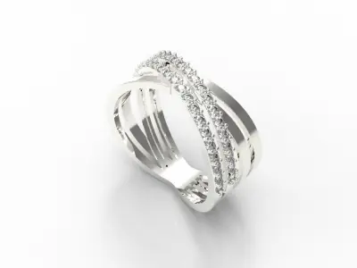 0105 - Stylish Ladies Ring - Wedding Wear 3D print model