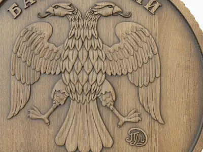 ruble russian rouble coin 3D model