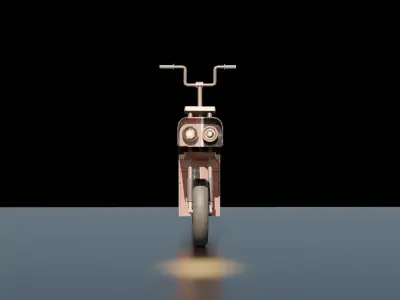 T shape electric bike 3D model