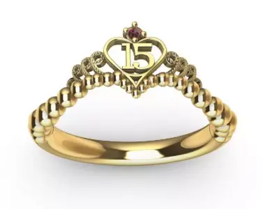 15 Years Ball Ring  3D print model