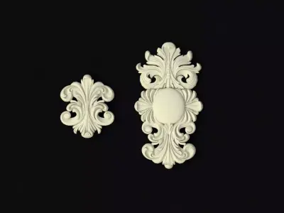Central decor ornament for furniture 3D model 324