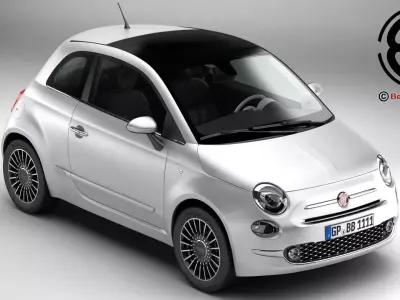 Fiat 500 2016 3D model