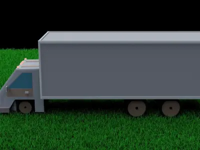 TRUCK Low-poly 3D model