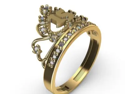 Anillo de 15 para dama-mujer -v- 3D print model