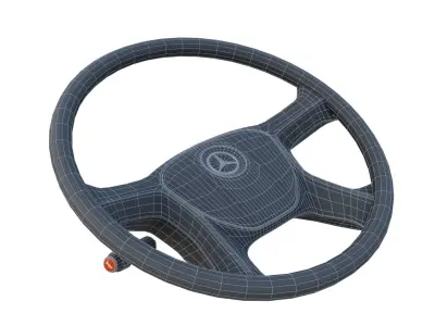 mercy steering wheel only low poly Low-poly 3D model