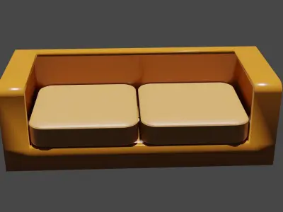 simple sofa Free 3D model