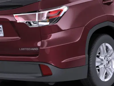 Toyota Highlander 2015 VRAY 3D model