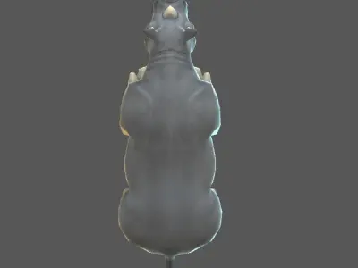 Rhinoceros   cattle Low-poly 3D model