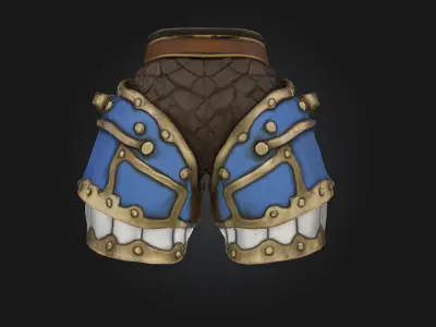 Armored Greaves 3D model