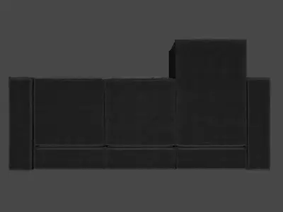 velvet sofa Free low-poly 3D model