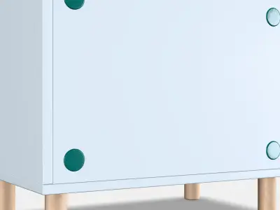 SMUSSLA Bedside table-shelf unit 3D model