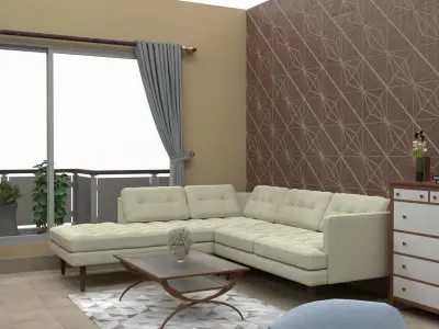 2 BHK Apartment Interior with Assets 3D model