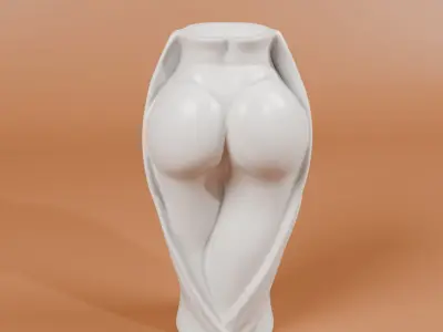 Buttocks shaped decorative vase - 3Dprint plant pot 3D print model