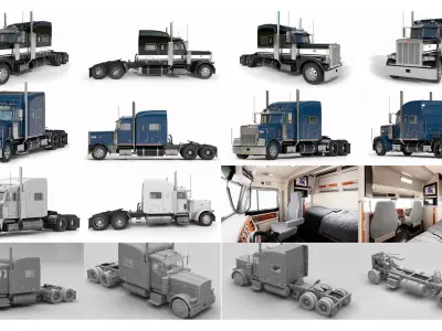 Peterbilt 379 Pack with interior  hquality