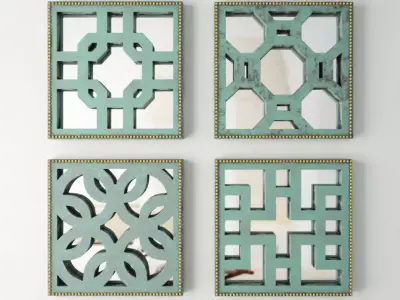 Lattice Wall Decor Set 3D model