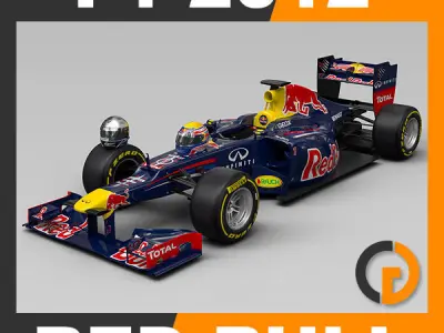 F1 2012 Cars and Helmets 3D model
