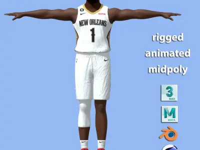 T-Pose Zion Williamson New Orleans NBA 3D model