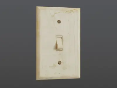 Wall Switch Light Low-poly 3D model
