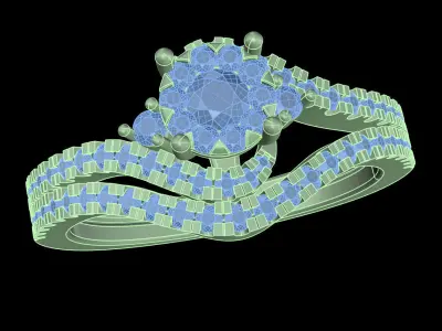 Iight Weight Engagement Ring 3D print model