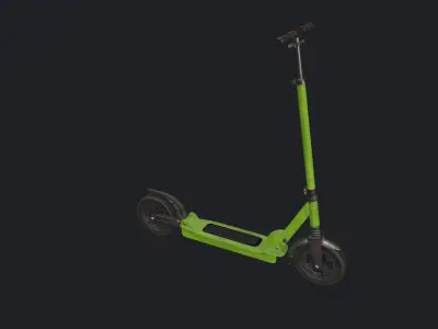 Green Scooter - Kick Scooter - Kids Scooter - Small Scooter Low-poly 3D model