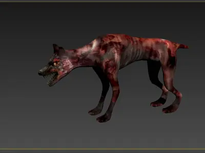 dog zombiedog beast monster zombie 3D model