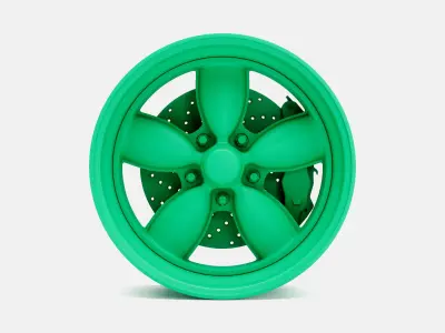 15x7 Daisy Wheel and Brake 3D print model