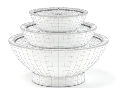 Concrete Fountain 3D Model 3D model