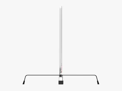 Emergency car sign white 3D model