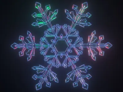 Snowflakes set v2 3D model