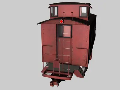 Caboose Train Car 3D model