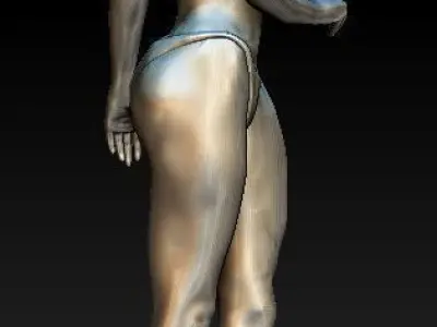 Female Body Builder Muscle body figure 3D model