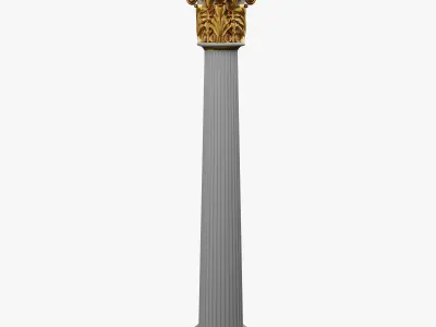 3d Ionic column capital 3D model