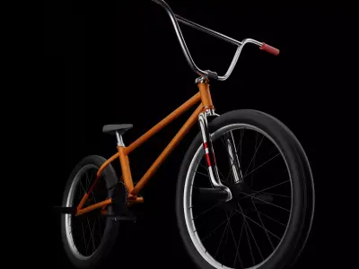 BMX-Orange-red-metalic bmx bike Free 3D model