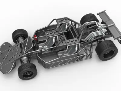 Flip car from the movie Fast and Furious 6 Scale 1 to 25 3D print model