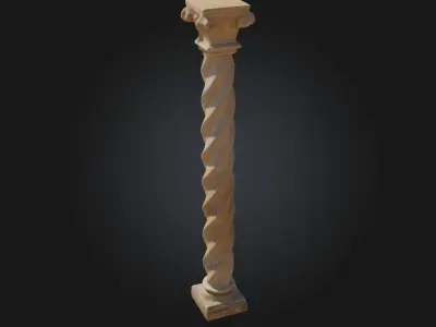 Spiral Majesty  Graceful Ascent in Stone Form 3D model