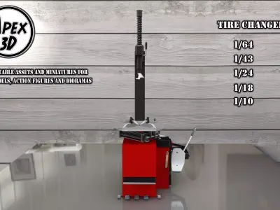 Tire Changer 3d printable in various scales 3D print model