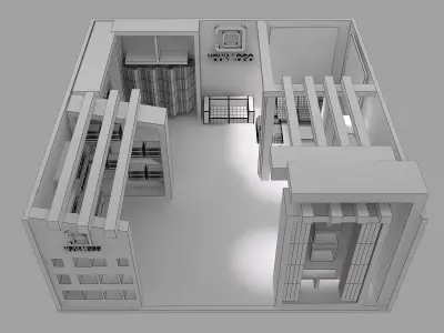  Booth Exhibition Stand a50 3D model