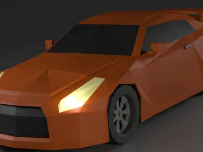 Nissan GTR R35 Low-poly 3D model Low-poly 3D model