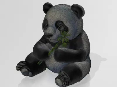 Panda 3D Printable Model STL OBJ 3D print model