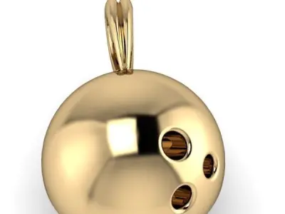 Bowling Ball Pendant  3D print model