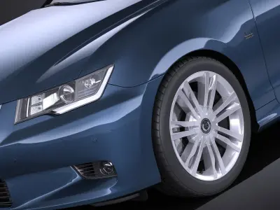 Generic Average Luxury Sedan 2015 VRAY 3D model