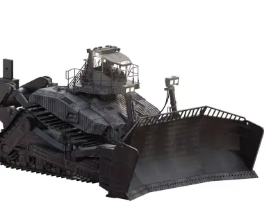 Mining crawler buldozer 3D model