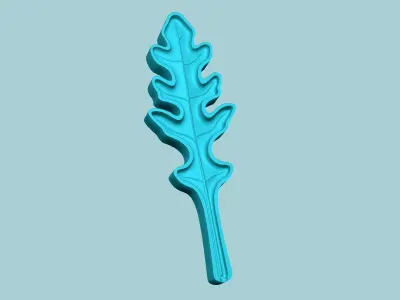 Arugula Leaf Mold - Artificial Herb Molding Tool 3D print model