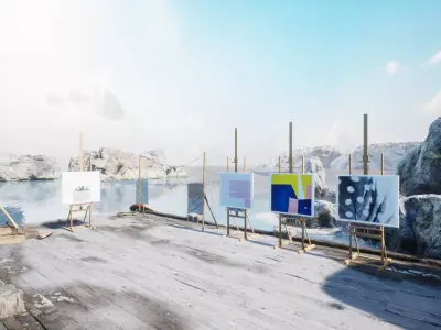 Seaside Artist Camp 3D model