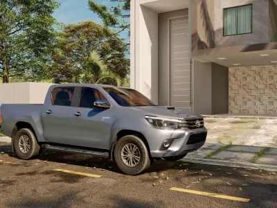 Hilux  car scene in lumion 3D model 3D model