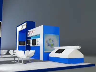Booth Exhibition Stand a168 3D model