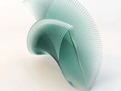 Elegance In Glass Sculpture 3D model